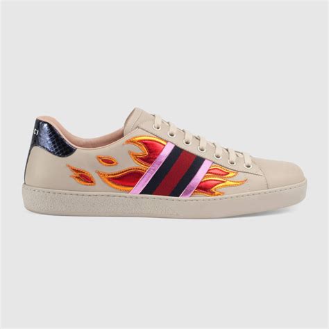 fake gucci flames|Gucci flame sneakers.